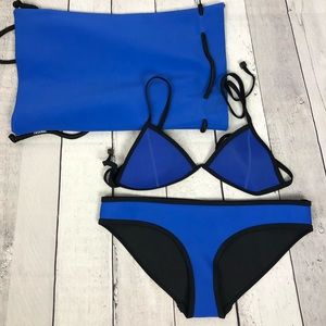 Malibu Blue Triangl Bikini In Small
